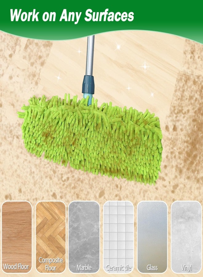 SureOBliss 4PCS 15''~17'' Microfiber Dust Mop Pads Compatible with Leifheit 55210,Reusable Mop Refills,Replacent Wet Mopping Pad & Washable Dry Sweeping Cloths for Hardwood Floor/Tile/Marble Cleaning - Image 4